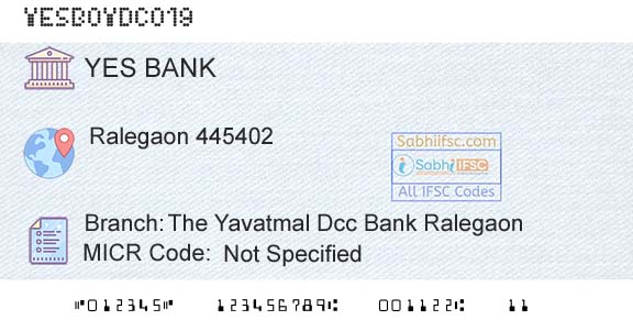Yes Bank The Yavatmal Dcc Bank RalegaonBranch 