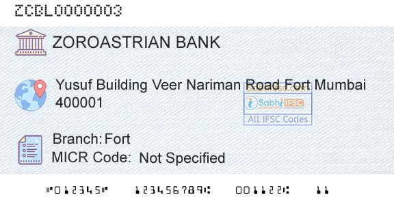The Zoroastrian Cooperative Bank Limited FortBranch 