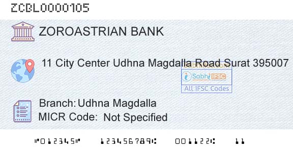 The Zoroastrian Cooperative Bank Limited Udhna MagdallaBranch 
