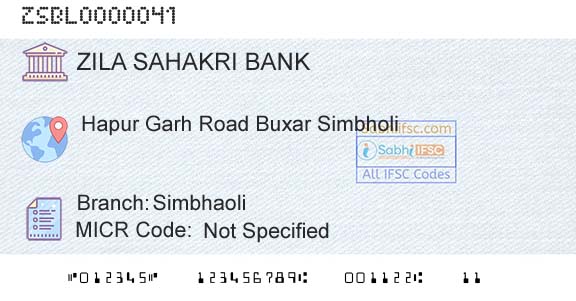 Zila Sahakri Bank Limited Ghaziabad SimbhaoliBranch 