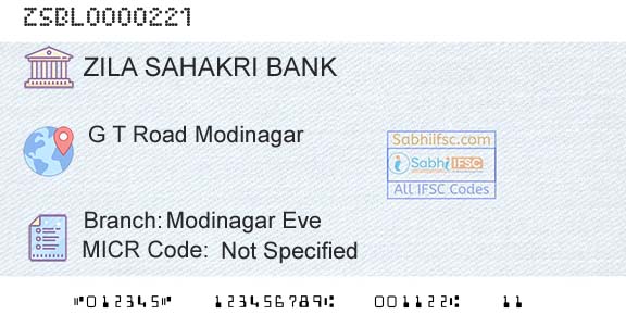 Zila Sahakri Bank Limited Ghaziabad Modinagar EveBranch 