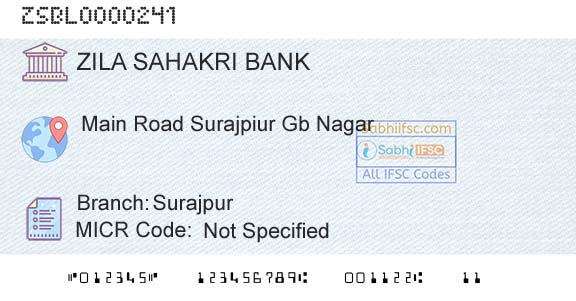 Zila Sahakri Bank Limited Ghaziabad SurajpurBranch 