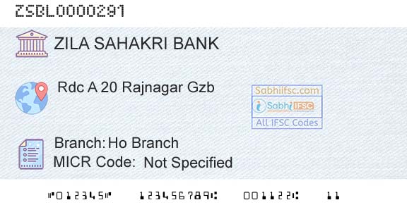 Zila Sahakri Bank Limited Ghaziabad Ho BranchBranch 